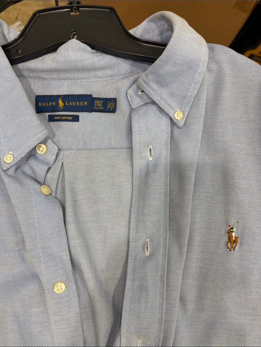 Ralph Lauren Light Blue Button-Down Polo Oxford Shirt